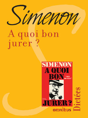 cover image of A quoi bon jurer ?